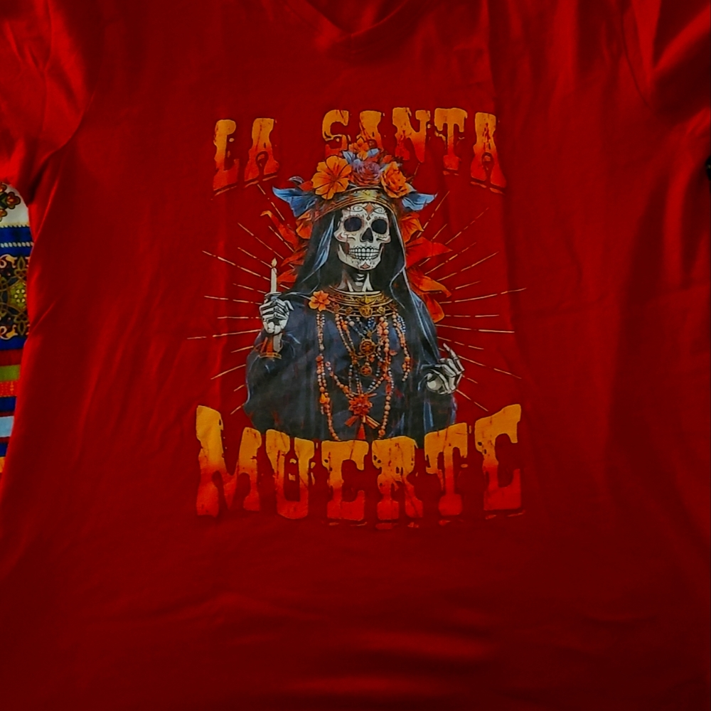 Dia de los muertos tshirt vneck ladies